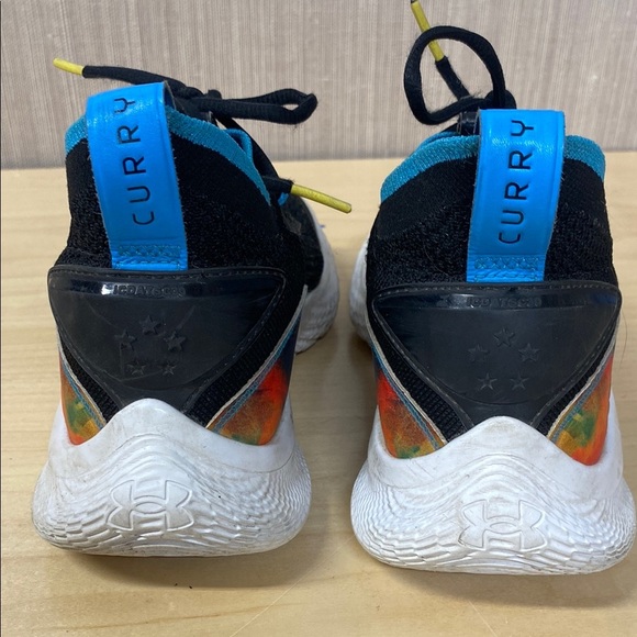 Under Armour Curry‎ Flow 8 black tie dye kids size 4.5 youth sneaker - Picture 5 of 7